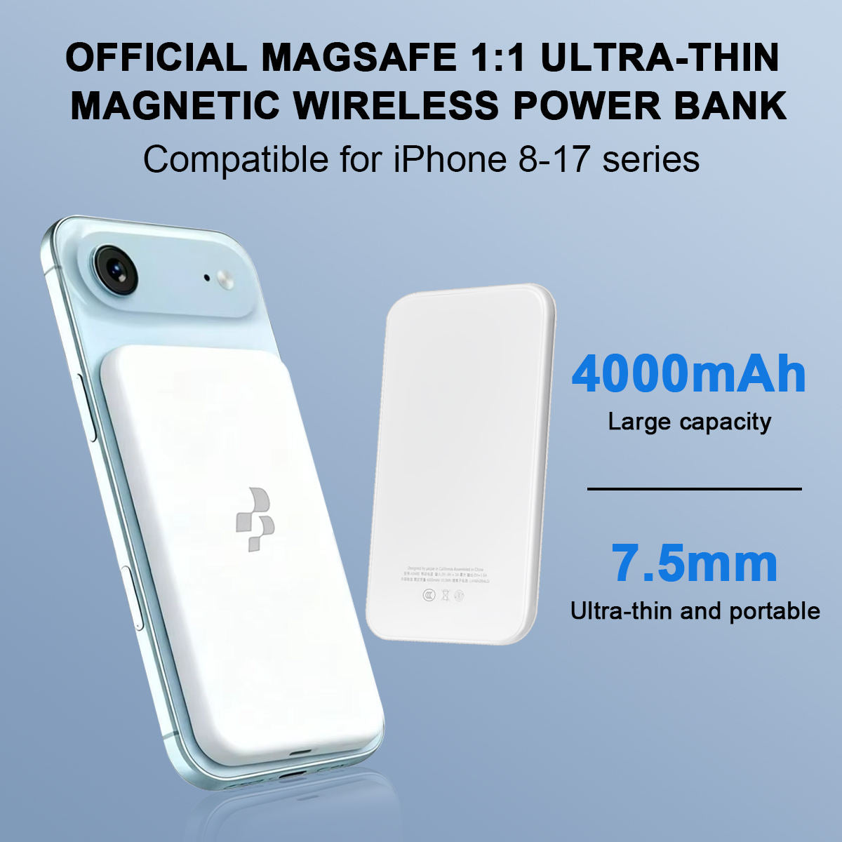 Baterie externa slim cu încărcare rapida